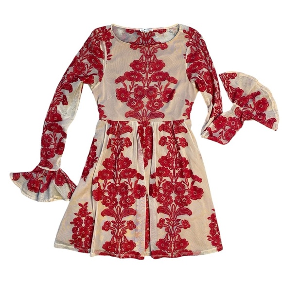 For Love And Lemon Temecula Embroidered Mini Dress Size XS - Picture 4 of 10